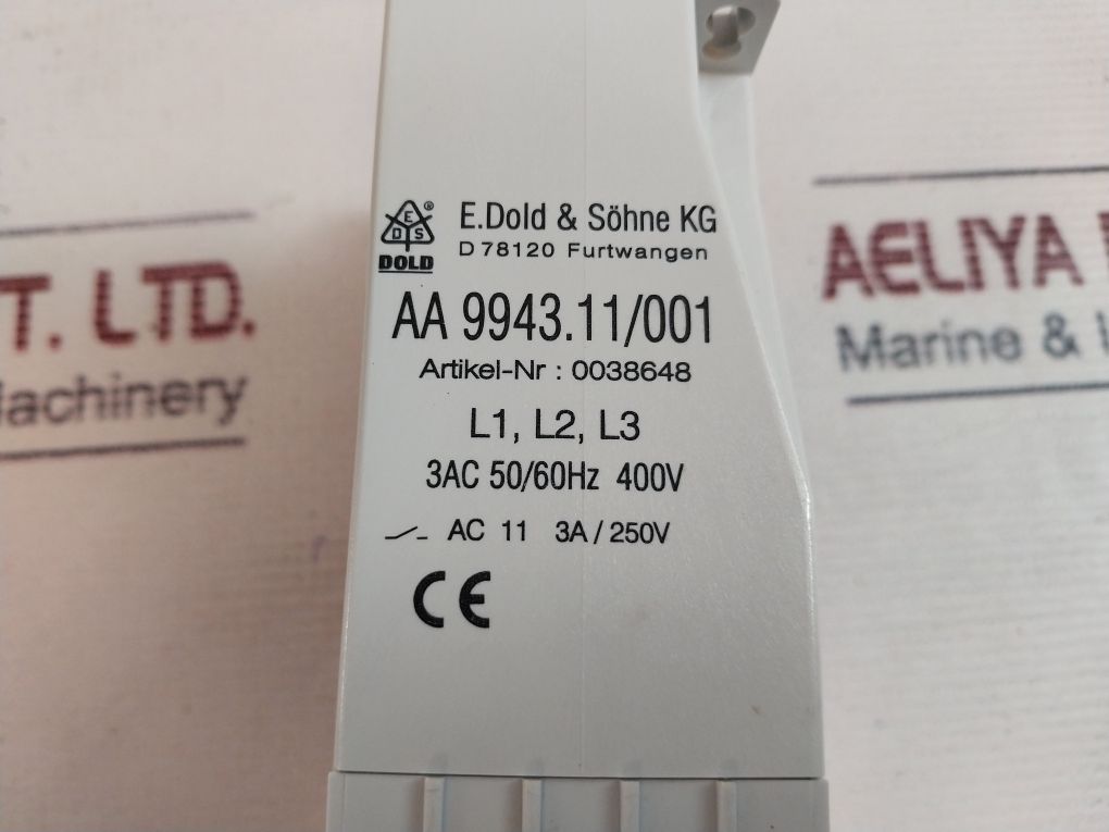 Eds Dold Aa9943.11/001 Undervoltage Relay