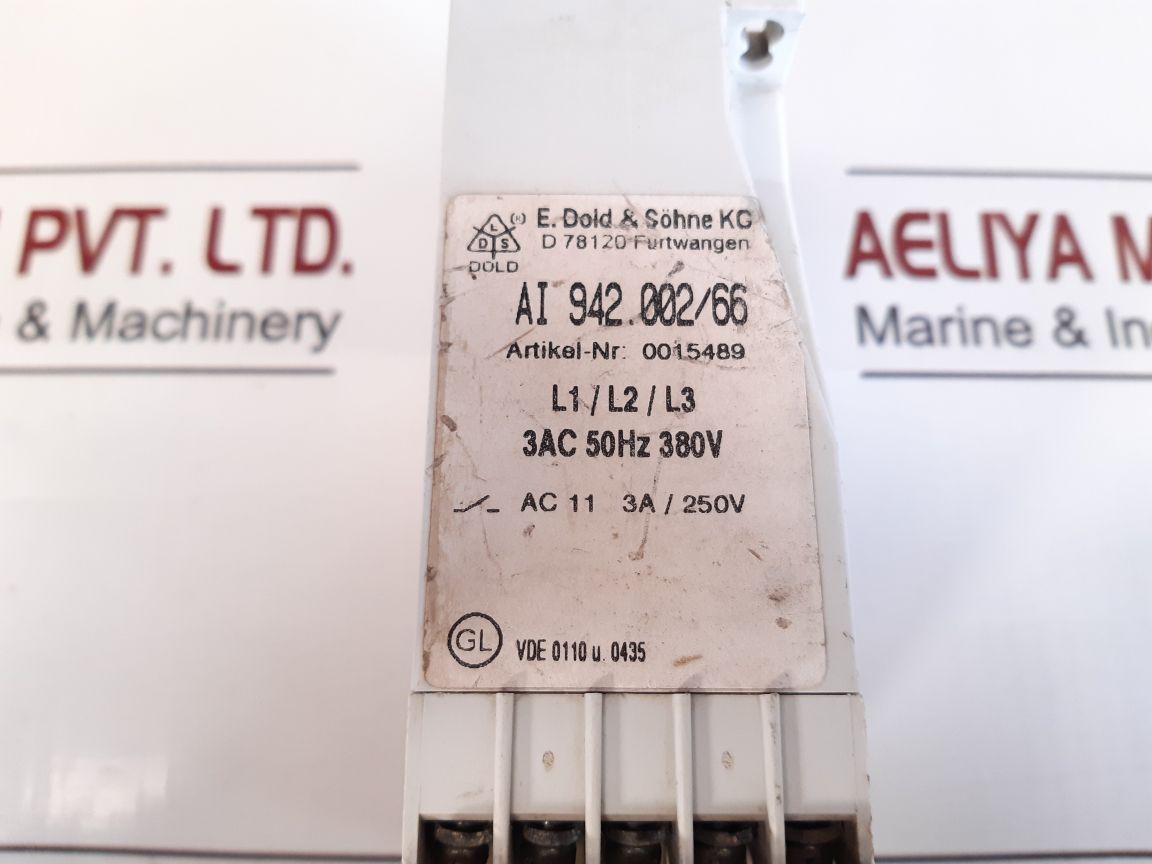 E.Dold Ai 942.002/66 Varimeter Relay Ac11 3A/250V