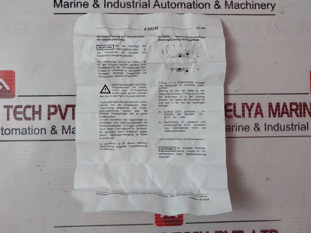 Edur 433.4420 Mechanical Seal Kit