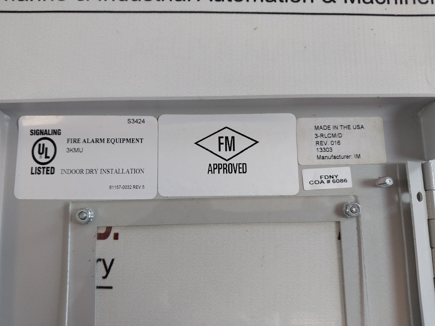 Edwards Est3 3-rlcm/D Remote Annunciator Doors