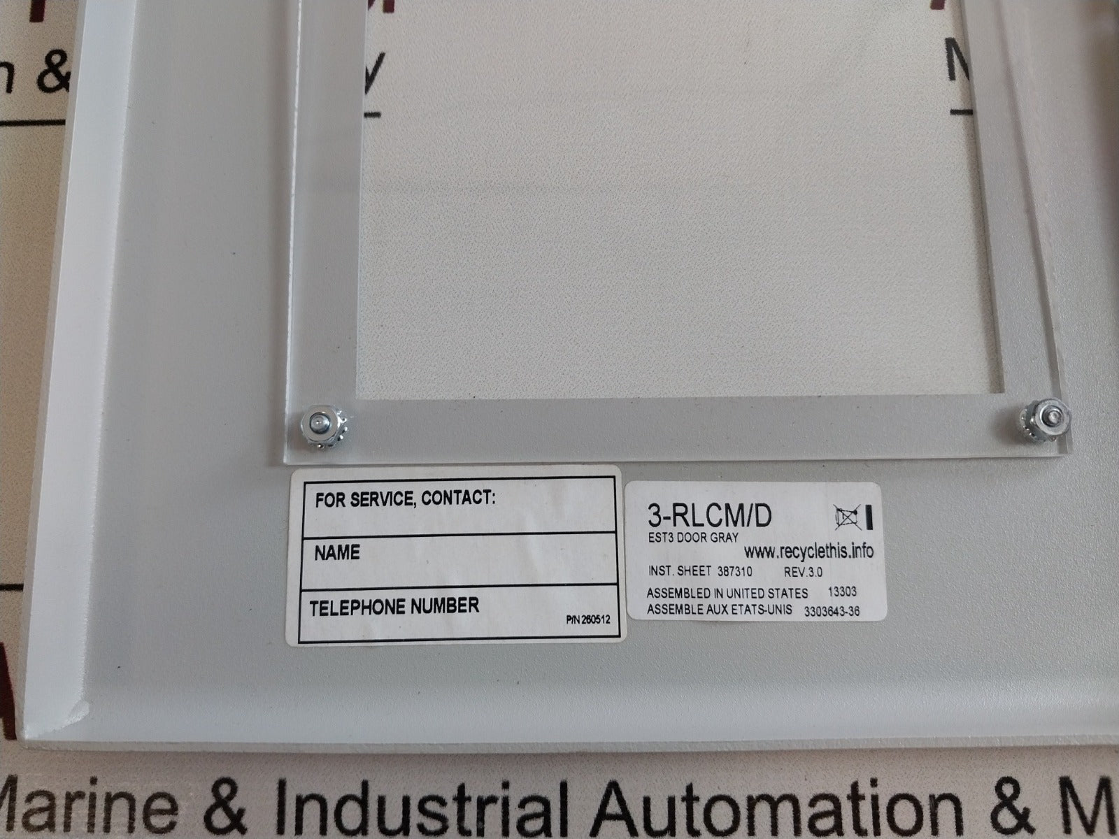 Edwards Est3 3-rlcm/D Remote Annunciator Doors
