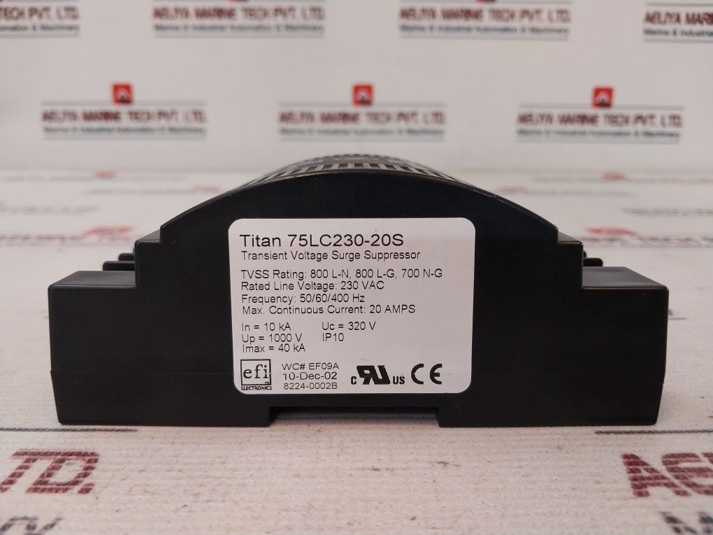 Efi Electronics Titan 75Lc230-20S Surge Protection Filter