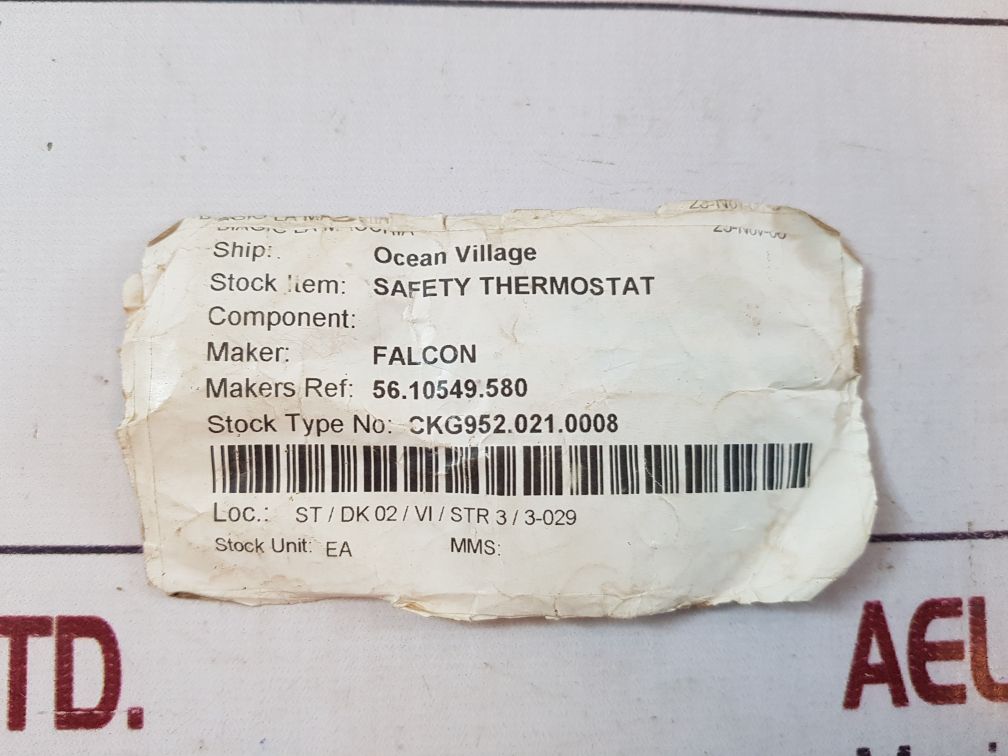 Ego 56.10549.580 Safety Thermostat 240-13°C