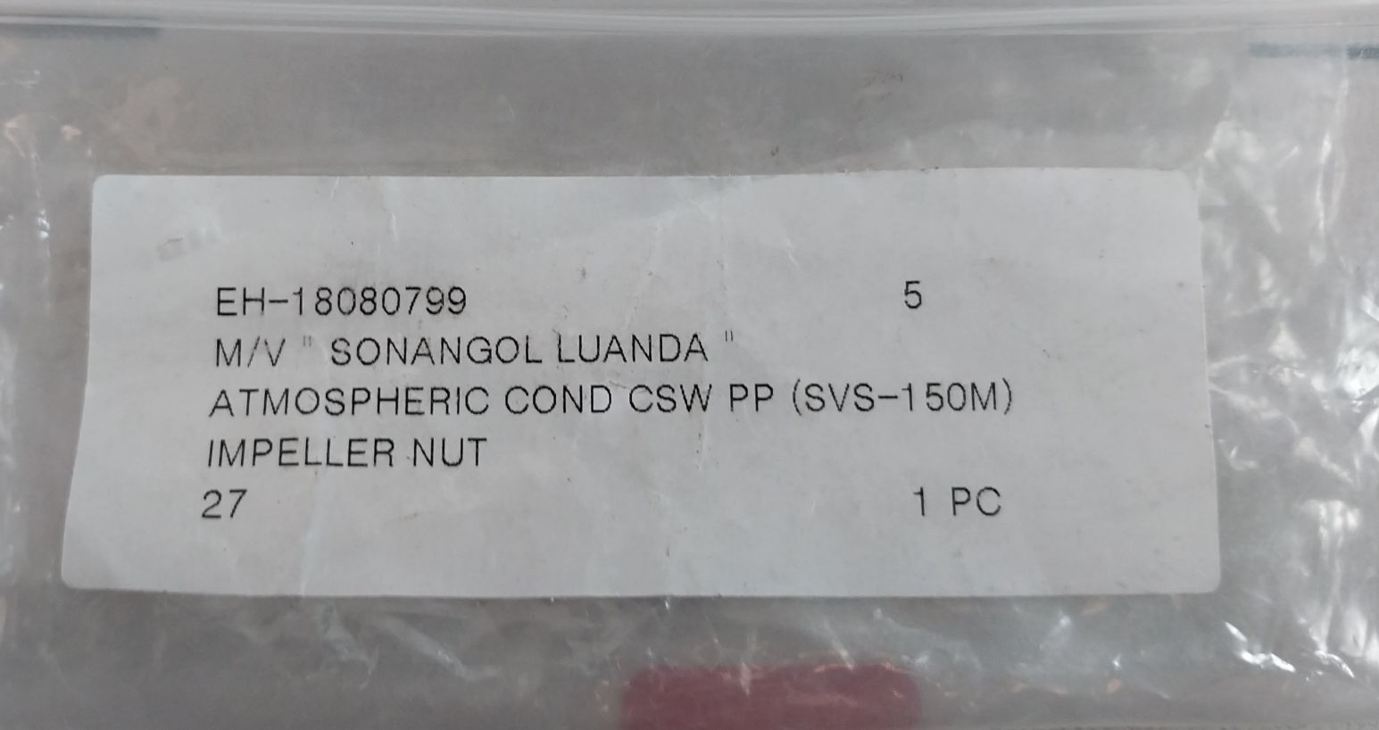 Eh-18080799 Impeller Nut