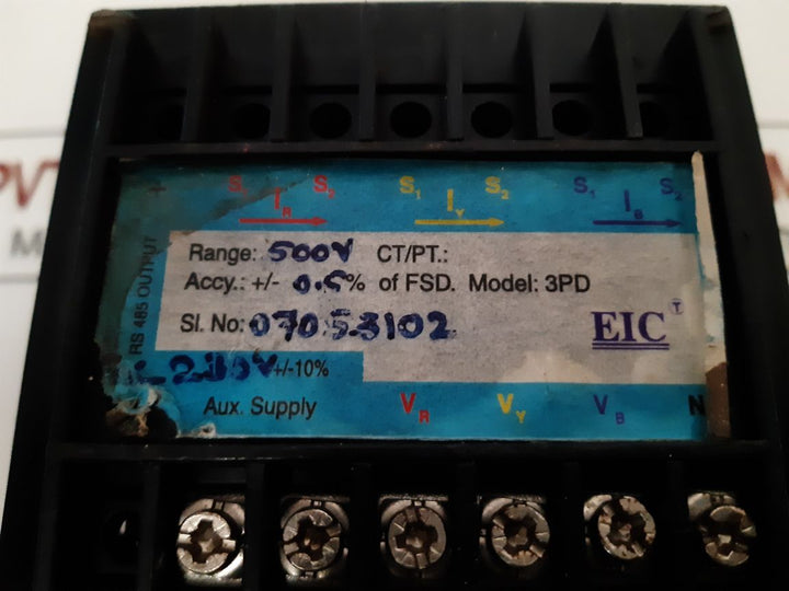 Eic 3Pd 3-phase Voltmeter 235V