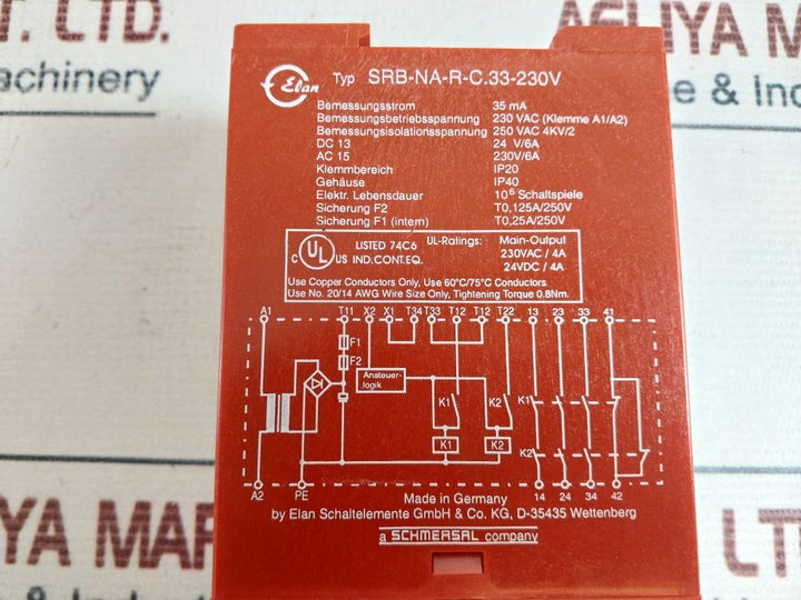 Elan Srb-na-r-c.33-230V Safety Relay Ip40