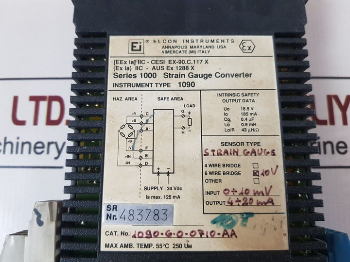 Elcon 1090-g-0-0710-aa Series 1000 Strain Gauge Converter
