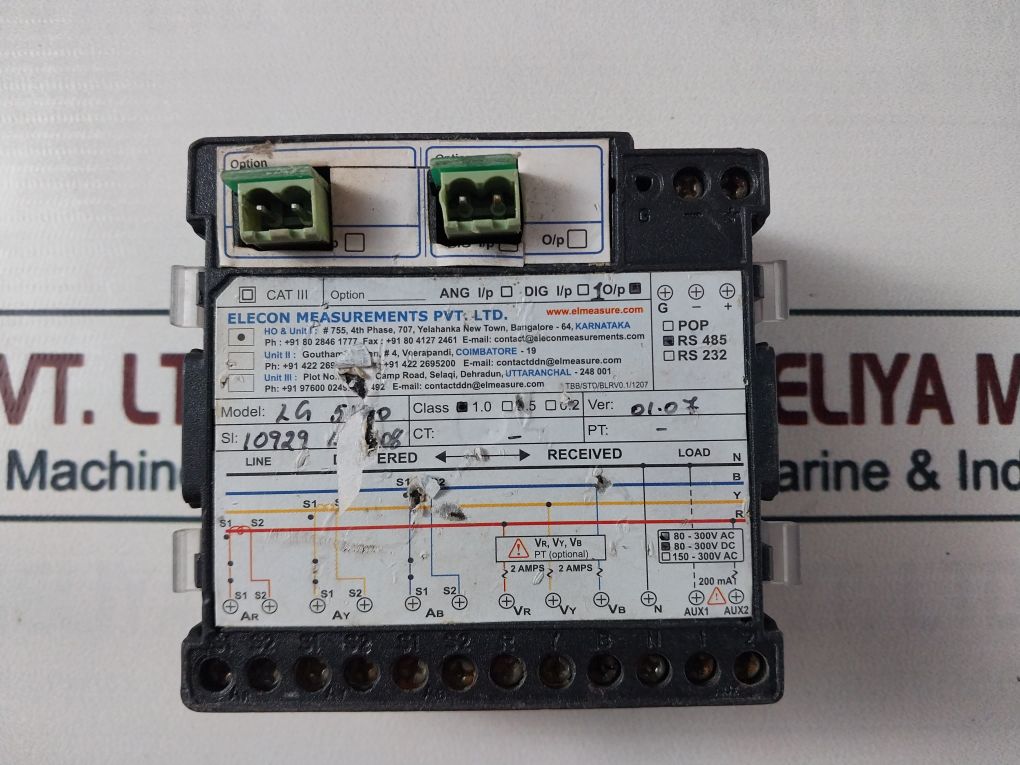Elecon Measurements Lg 5120 Energy Meter (Not Working)