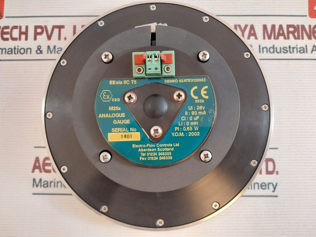 Electro-flow Controls M25X Analogue Gauge