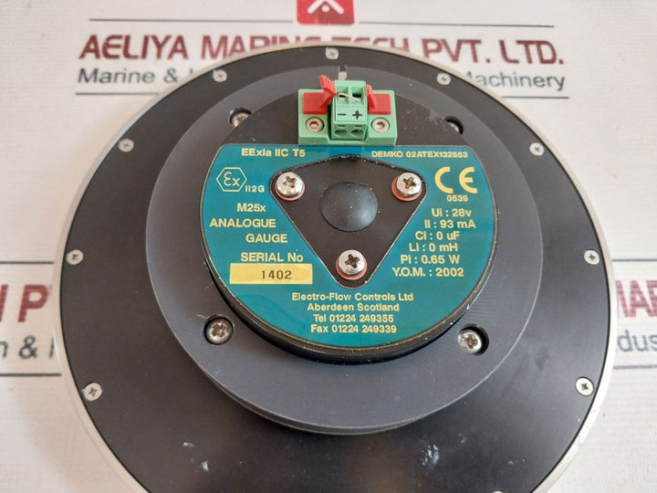 Electro-flow Controls M25X Analogue Gauge 28V