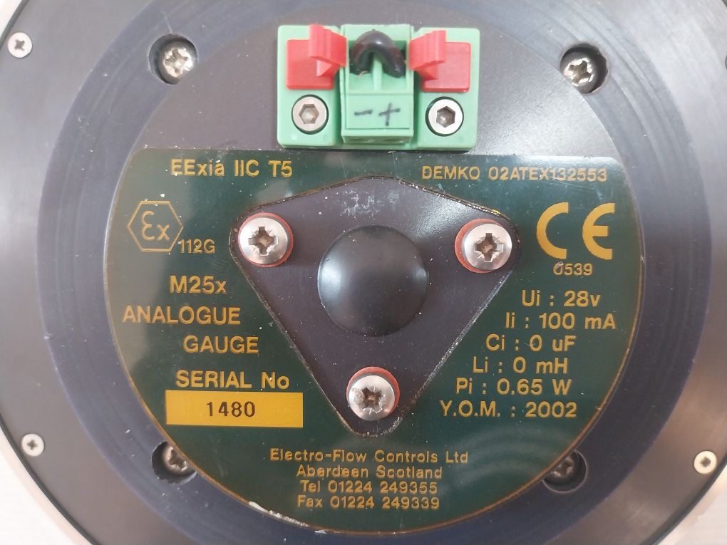 Electro-flow M25X Analogue Gauge 0-15000 Psi