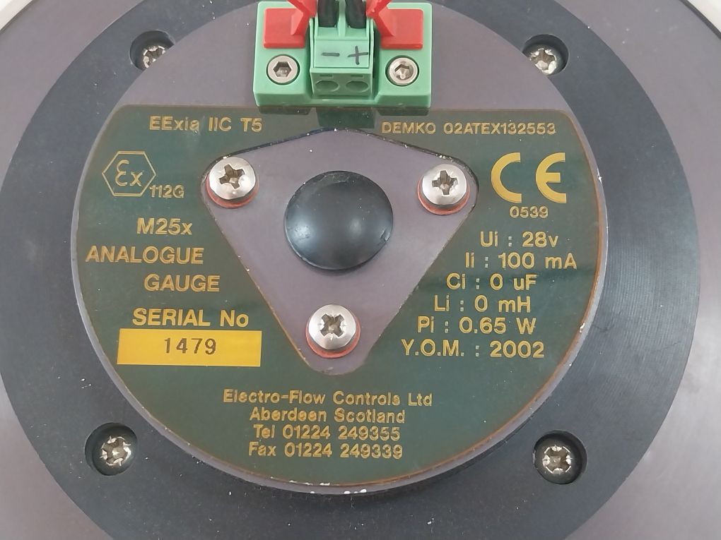 Electro-flow Controls M25X Analogue Gauge 0-5000 Psi