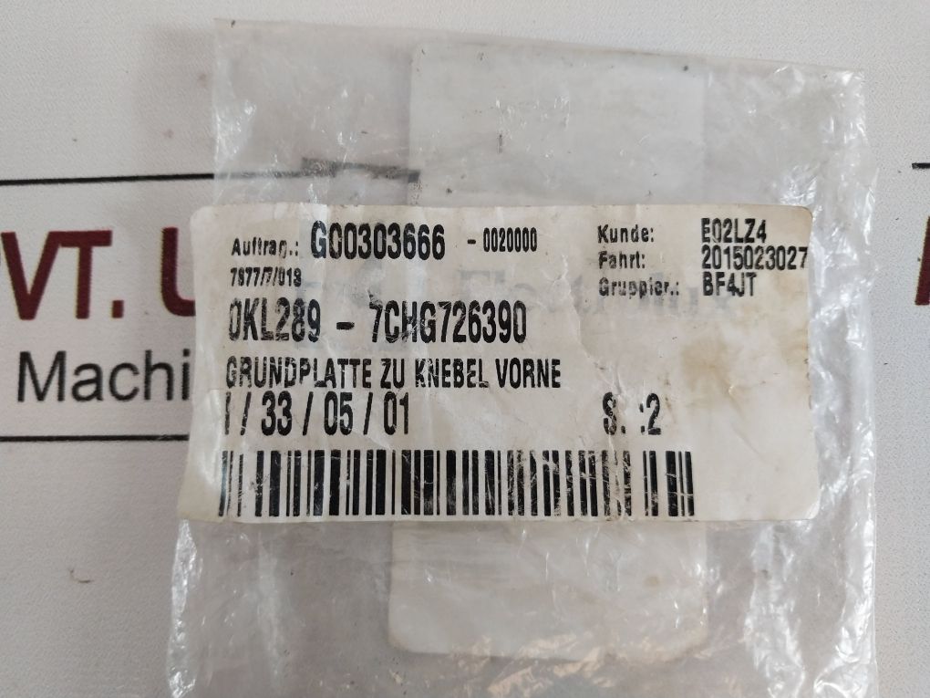 Electrolux 0Kl289 Base Plate To Front Knob 0Kl289-7Chg726390