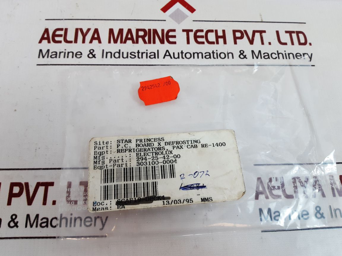 Electrolux 294-25-42-00 P.C. Board X Defrosting