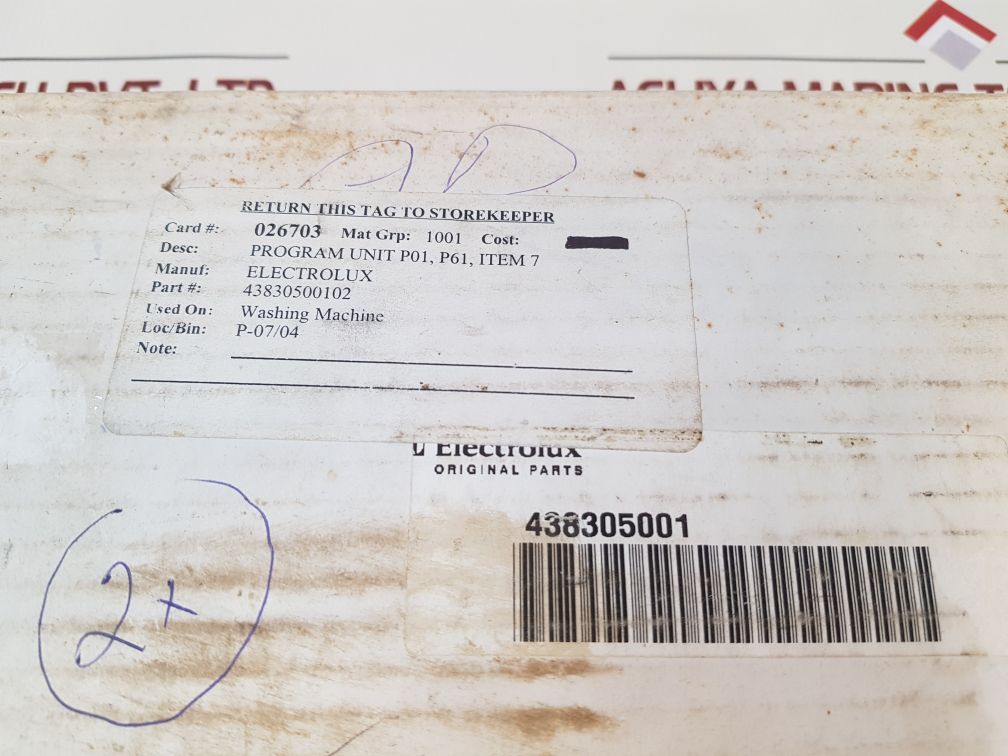 Electrolux 43830500102 Program Unit Board