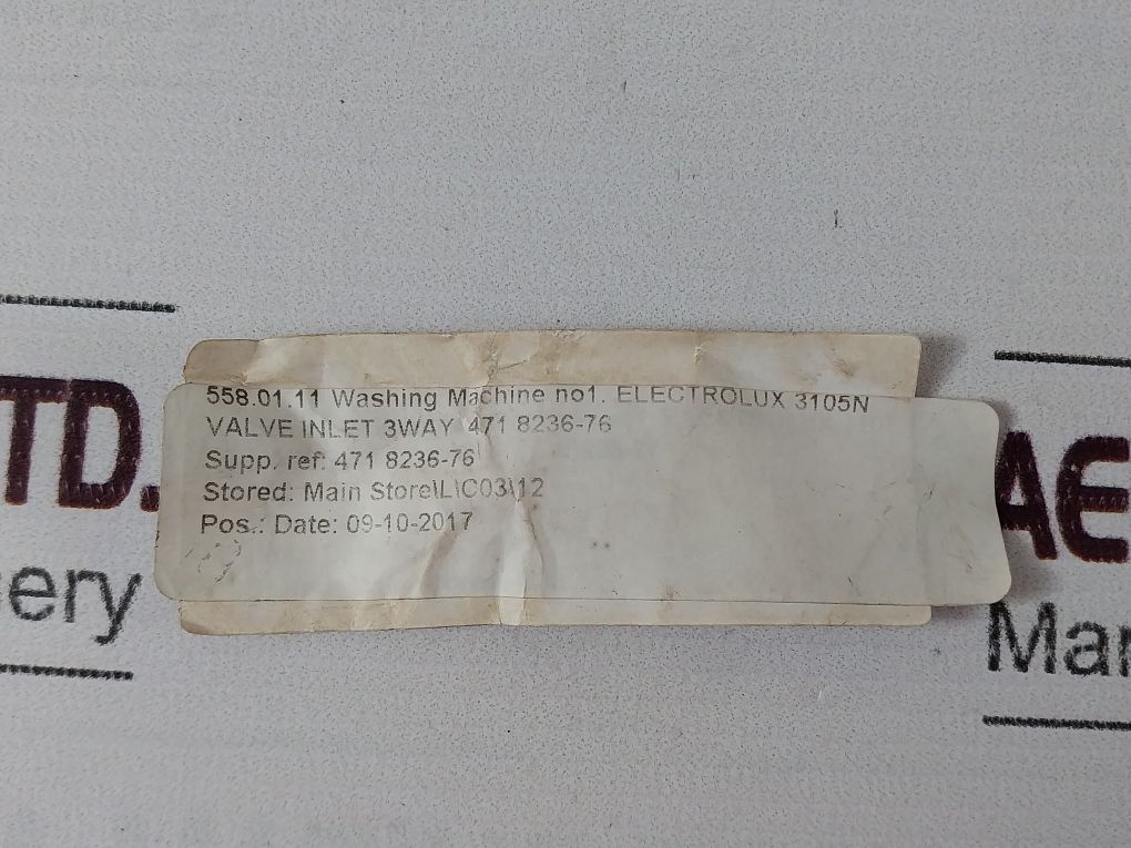 Electrolux 471823676 Valve Inlet 3Way Wascomat 220-240V