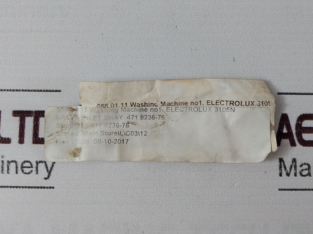 Electrolux 471823676 Valve Inlet 3Way Wascomat 220-240V