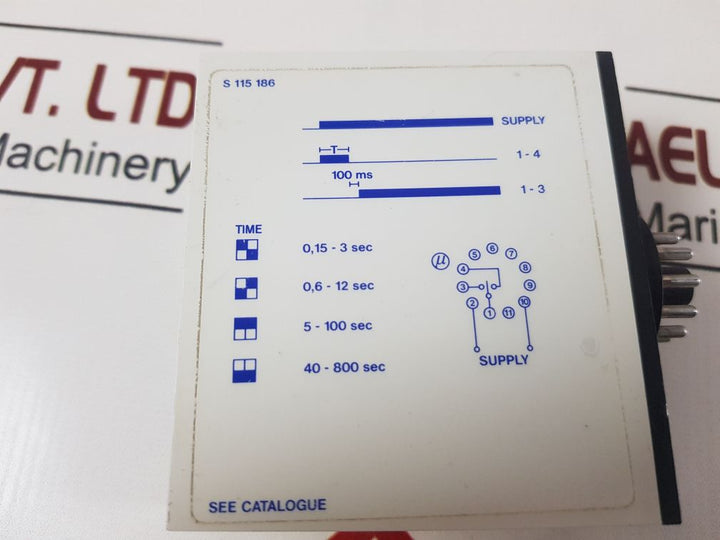Electromatic S-system S 115186 230 Star-delta Timer Without Base
