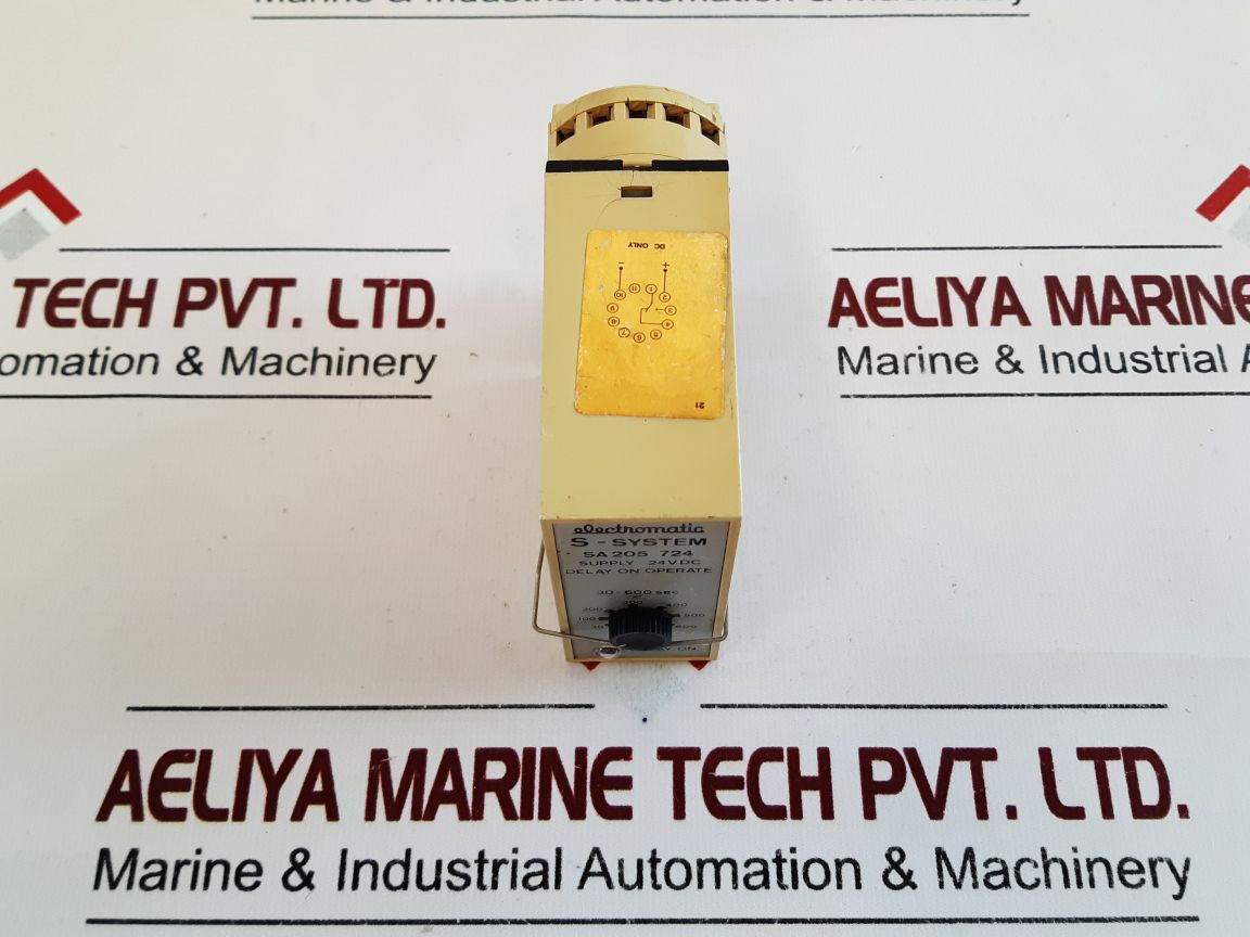 Electromatic Sa205 724 Time Delay Relay With Base 30-600 Sec
