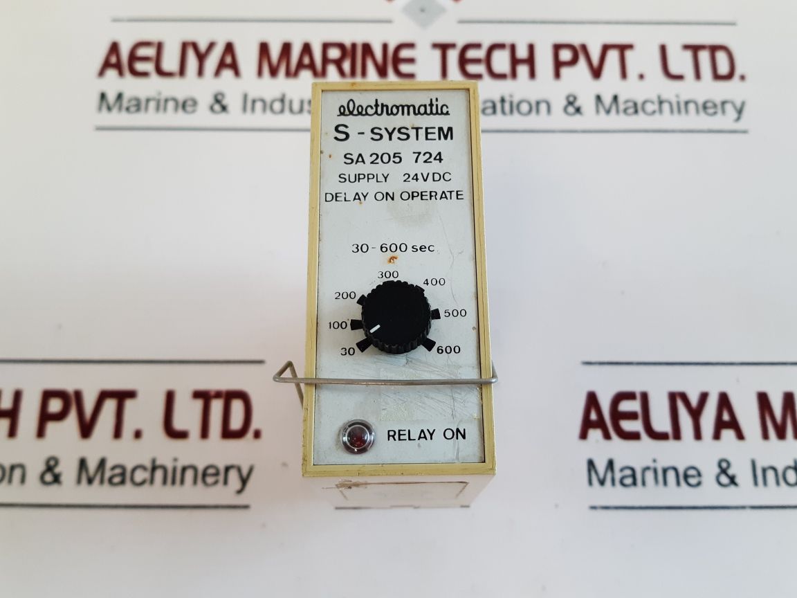 Electromatic Sa205 724 Time Delay Relay With Base 30-600 Sec