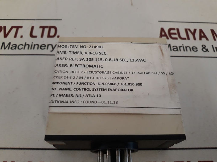 Electromatic Sa 105 115 Delay On Operate