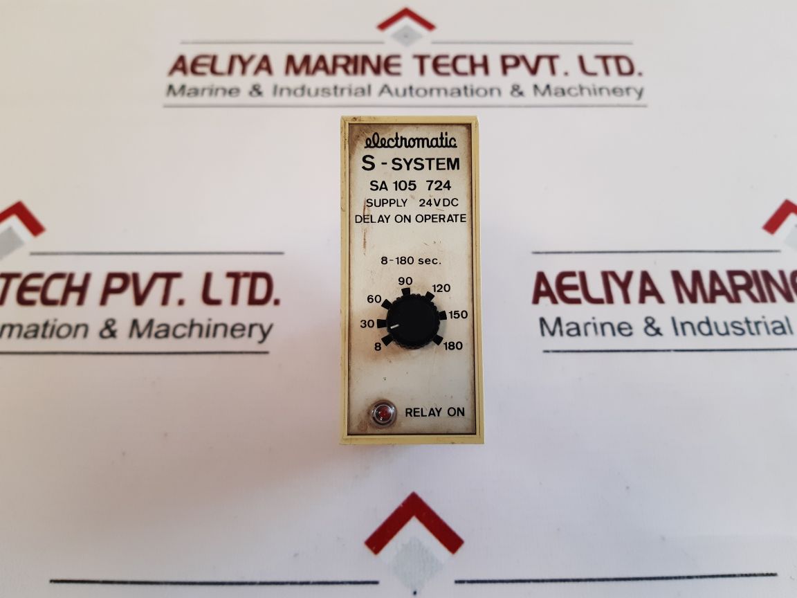 Electromatic Sa 105 724 Delay On Operate Timer Relay 8-180 Sec