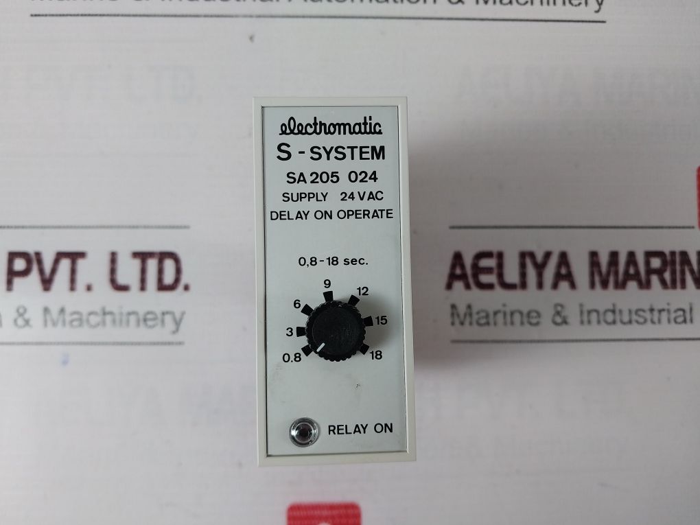 Electromatic S-system Sa 205 024 Delay On Operate Relay 24 Vdc