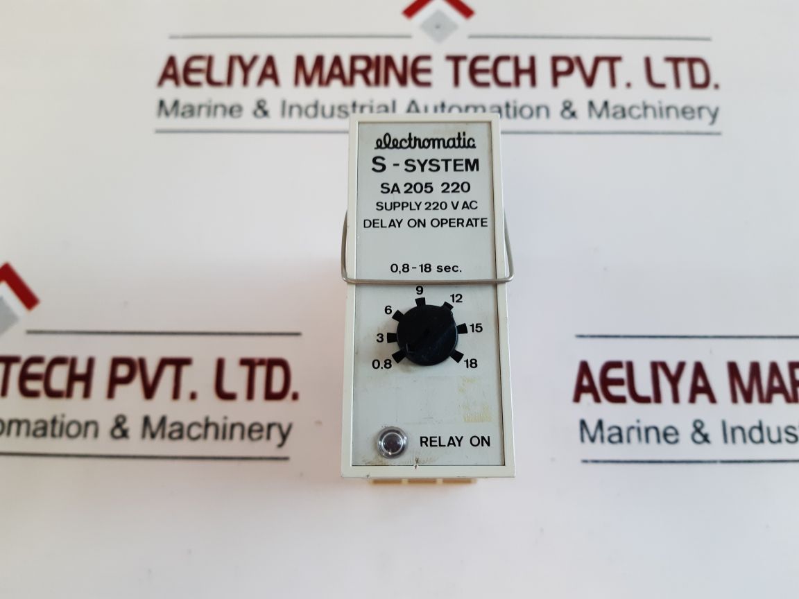 Electromatic Sa 205 220 Delay On Operate With Base 0,8-18 Sec