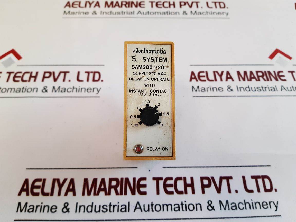 Electromatic Sam205 220 Timer Relay 0,15-3 Sec