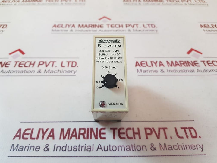 Electromatic Sb 125 724 Time Relay 0.15-3 Sec

