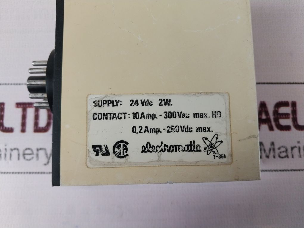 Electromatic S-system Sb 125 724 Delay On Release After Deenergis Relay 24V Dc