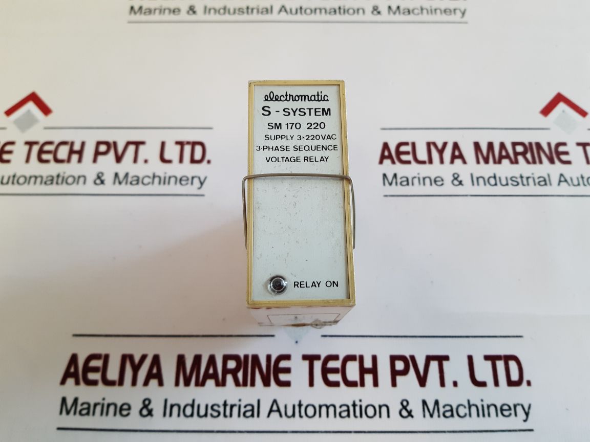 Electromatic Sm 170 220 3 Phase Sequence Voltage Relay With Base