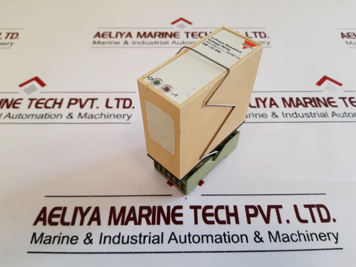 Electromatic Sm 170 440 3-phase Sequence Voltage Relay With Base