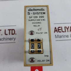 Electromatic Sp 129 220 Dividing Relay