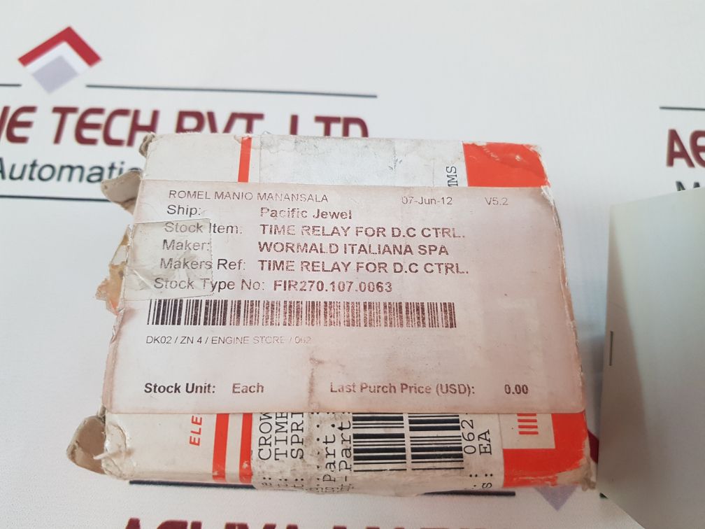 Electronic Division Tc1E Time Relay 0,6 To 60 Sec.