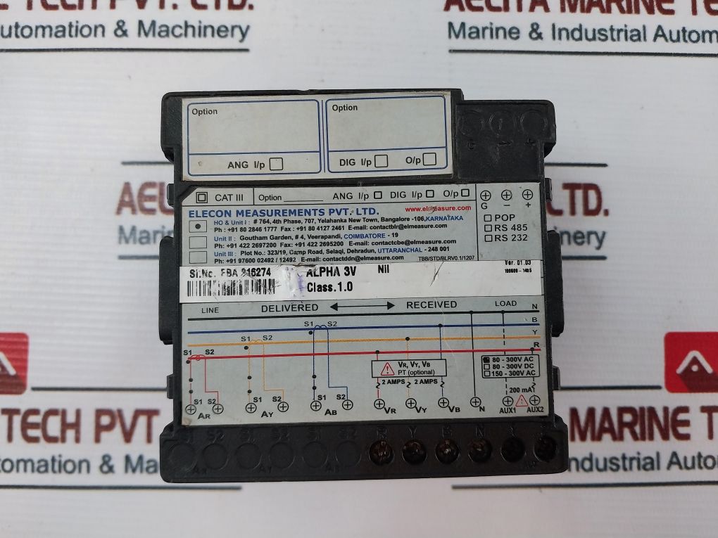 Elmeasure Alpha 3V 3-phase Voltmeter