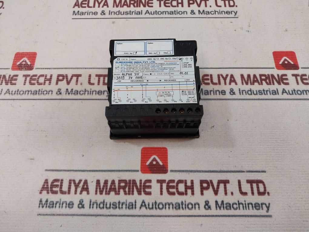 Elmeasure Alpha 3V Volt Meter 80-300V Ac