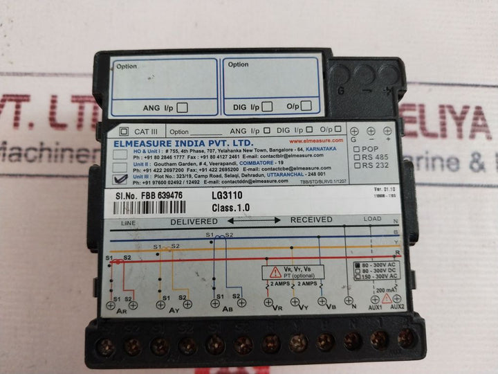 Elmeasure Lg 3110 Meter 80-300V Ac