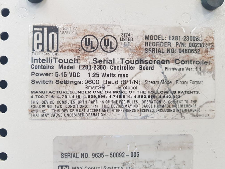 Elo E281-2300 Serial Touchscreen Controller 002300Bx