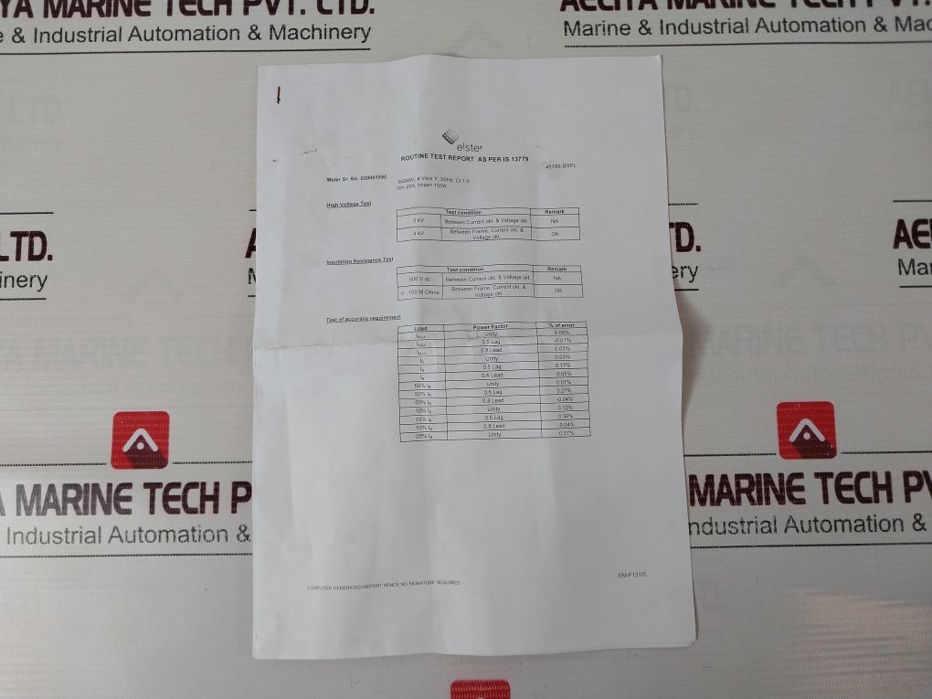 Elster A1630 Digital Dlms Meter 100A 3X240 V