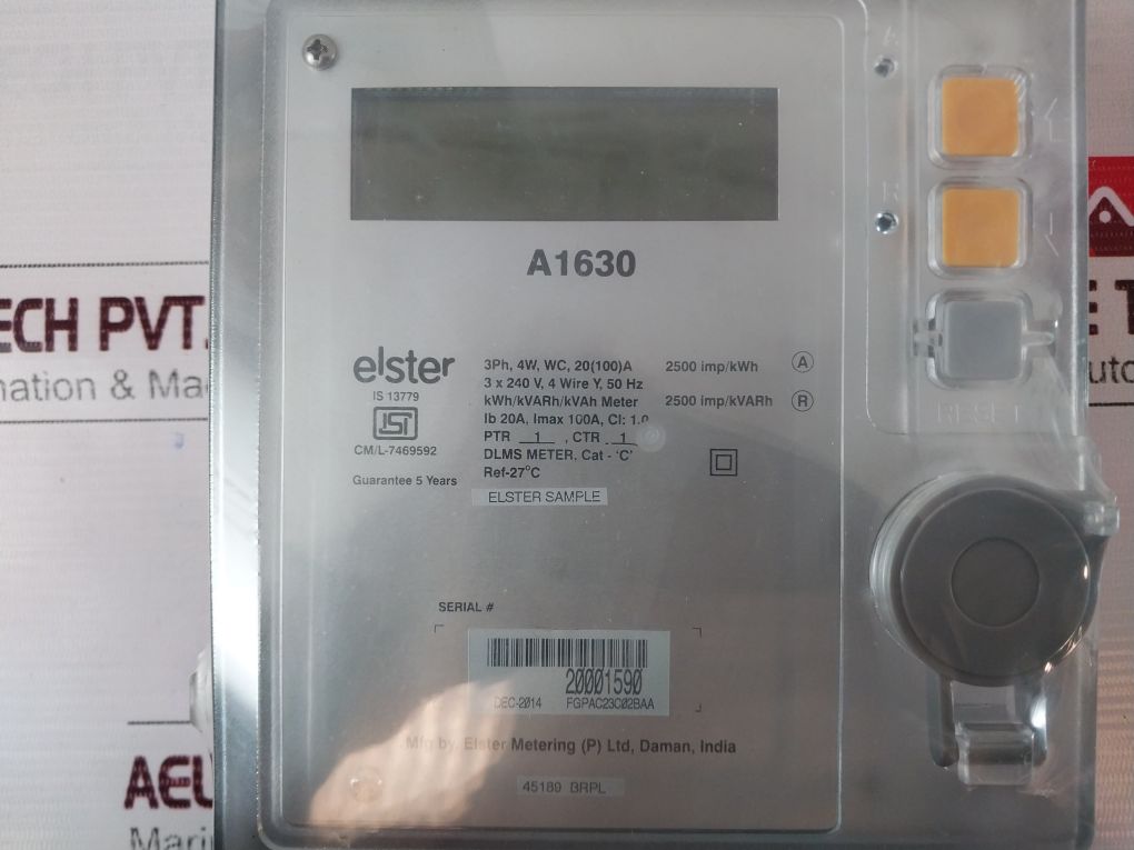Elster A1630 Digital Dlms Meter 100A 3X240 V
