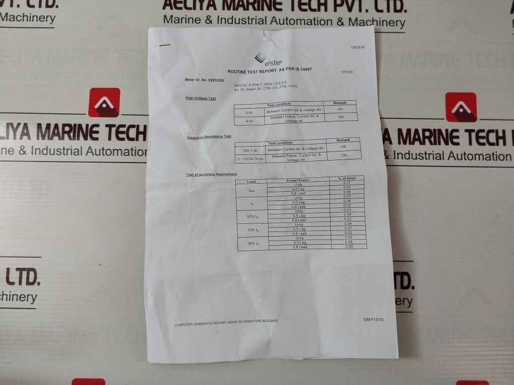  Elster A1800 Alpha Meter