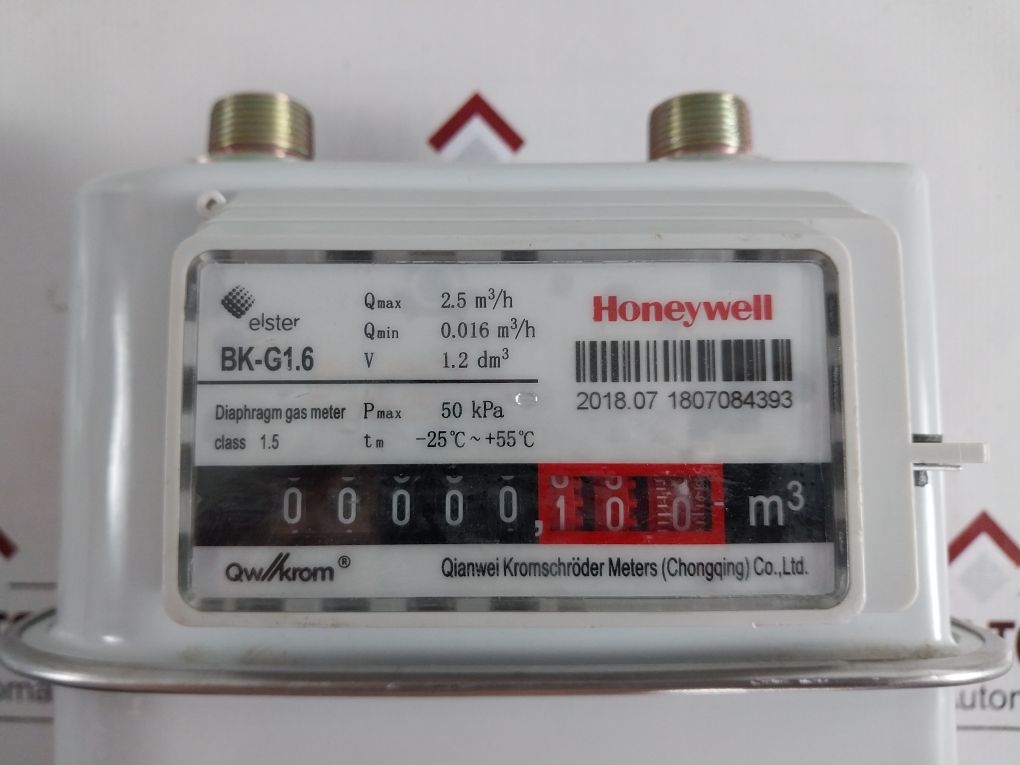 Elster Honeywell Bk-g1.6 Diaphragm Gas Meter