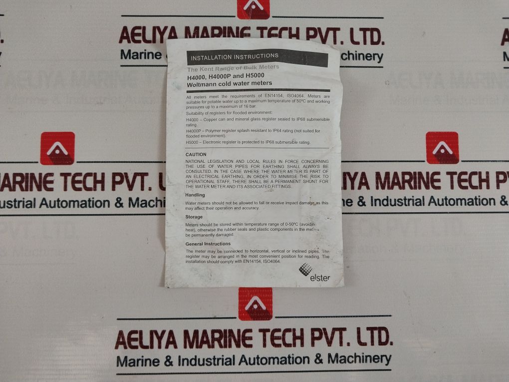 Elster H5000 Woltmann Cold Water Meter