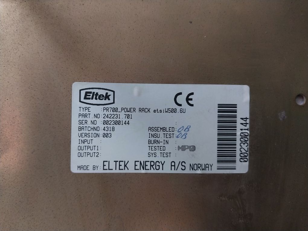 Eltek Pr700_Power Rack Etsiw500.6U