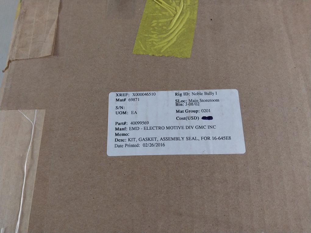 Emd 40099569 Seal Gasket Kit 40075622