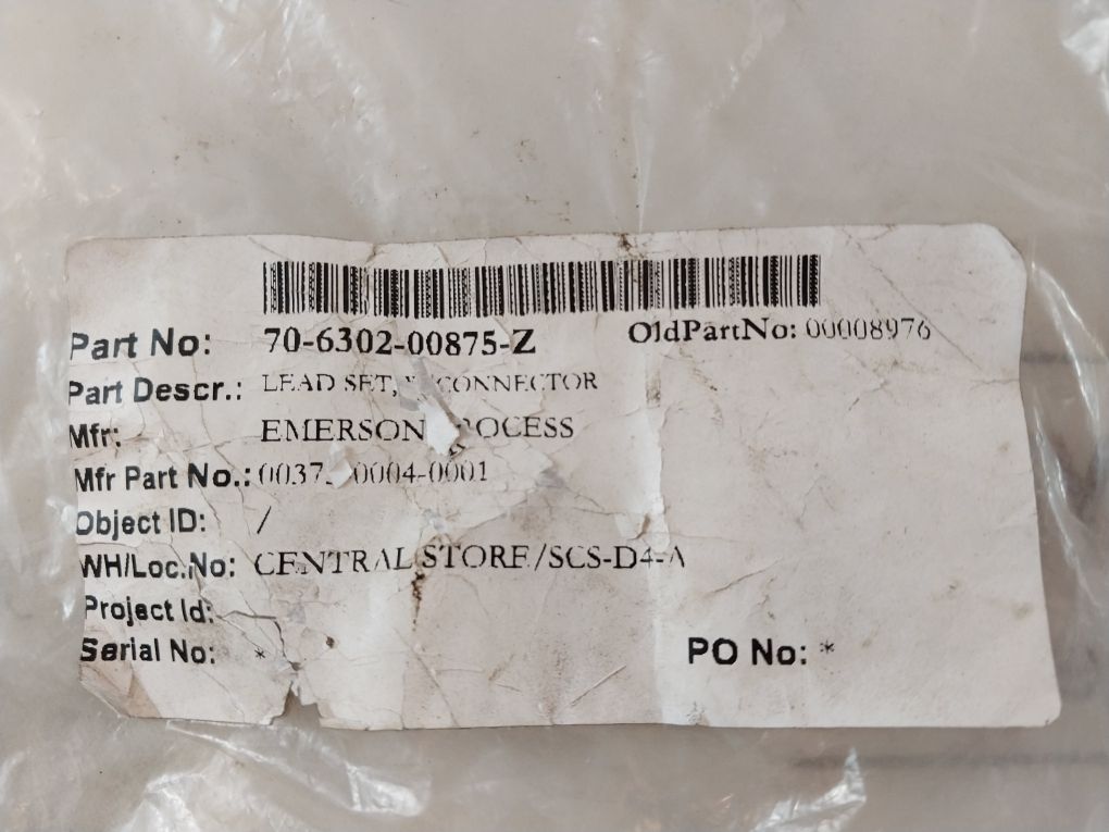 Emerson 00375-0004-00021 Lead Set With Connectors