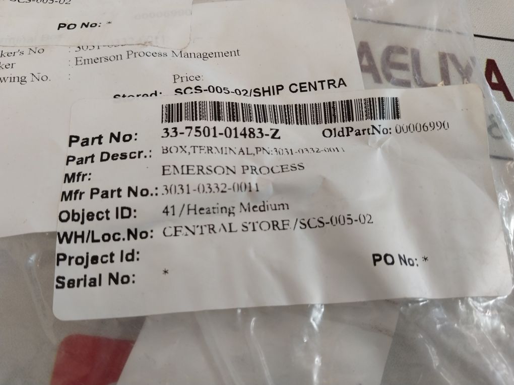 Emerson 03031-0332-0011 Terminal Box/Block 33-7501-01483-z – Aeliya ...