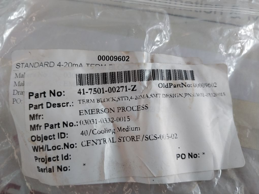 Emerson 03031-0332-0015 Terminal Block