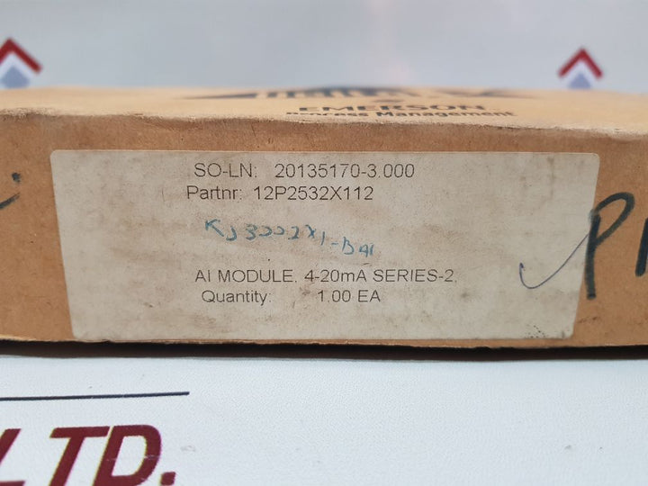 Emerson Kj3222X1-ba1 Input Module 12P2532X112